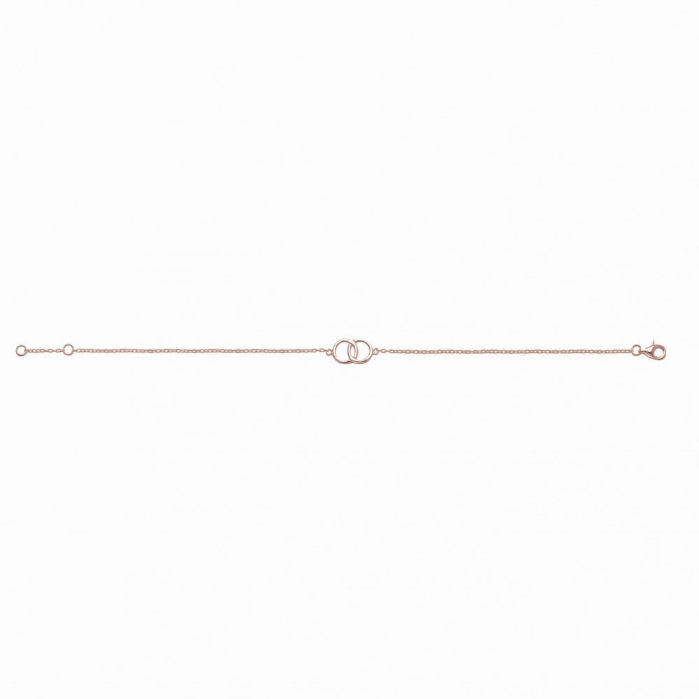 Sterling silver fine 2 rings of friendship bracelet