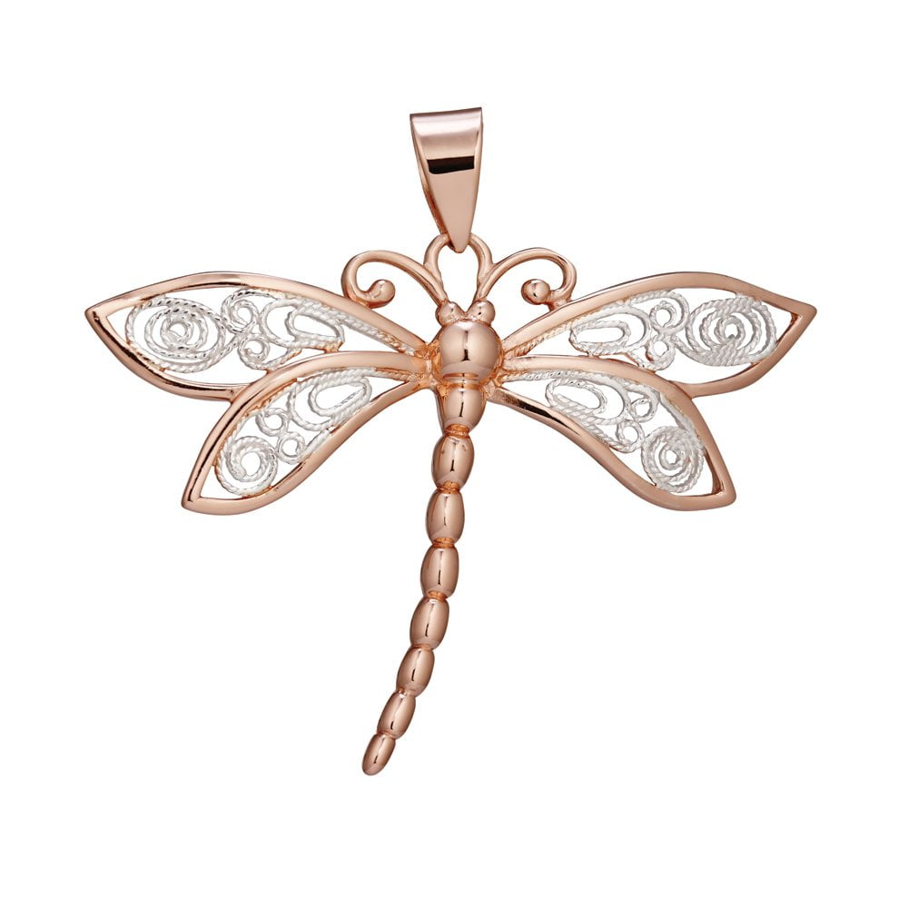 Sterling silver dragonfly pendant