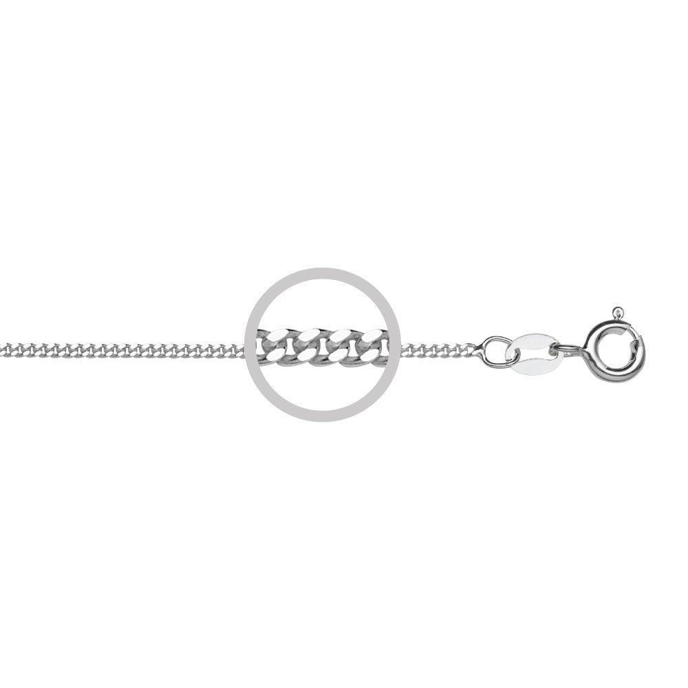 Sterling silver 1MM tight curb chain