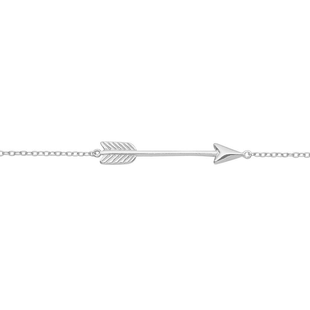 Sterling silver fine arrow bracelet
