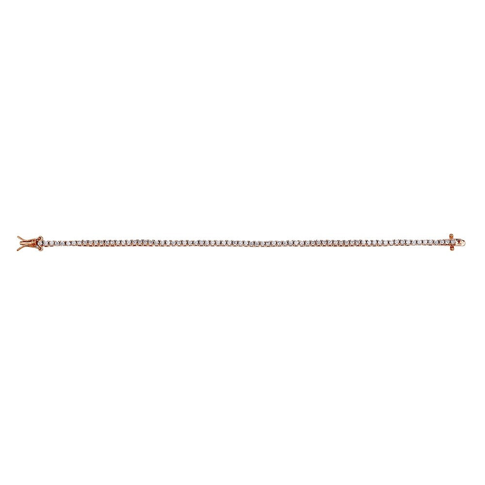 Sterling silver petite round white CZ tennis bracelet