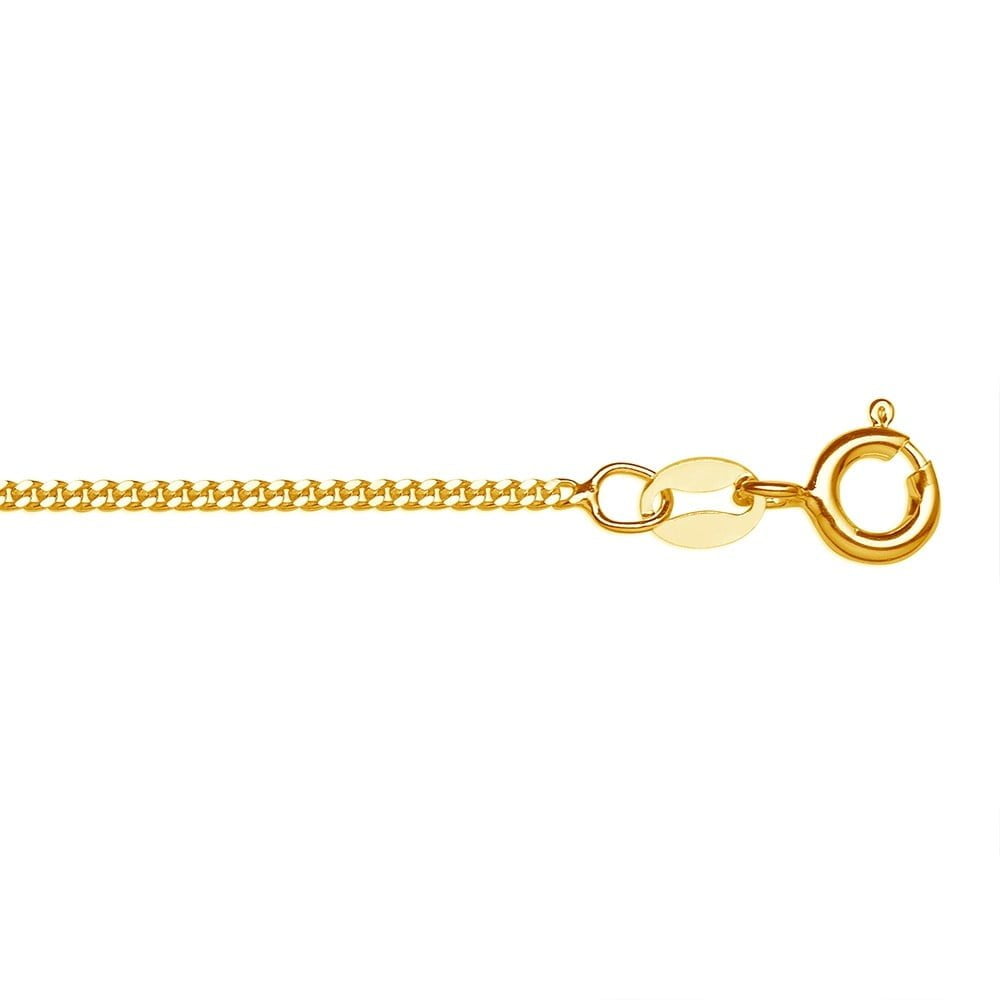 Sterling silver gold plated 1MM tight curb chain