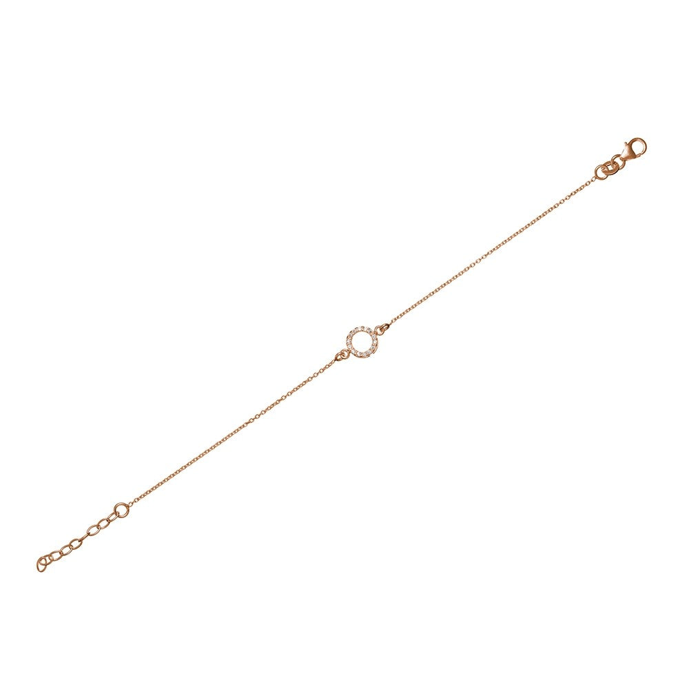 Sterling silver CZ circle bracelet