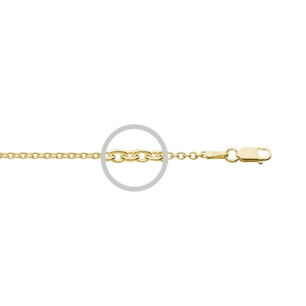 Sterling silver gold plated 1MM trace chain