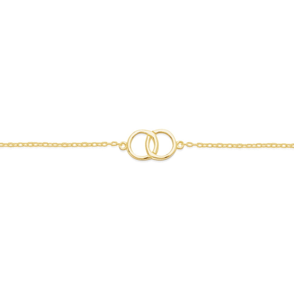 Sterling silver fine 2 rings of friendship bracelet