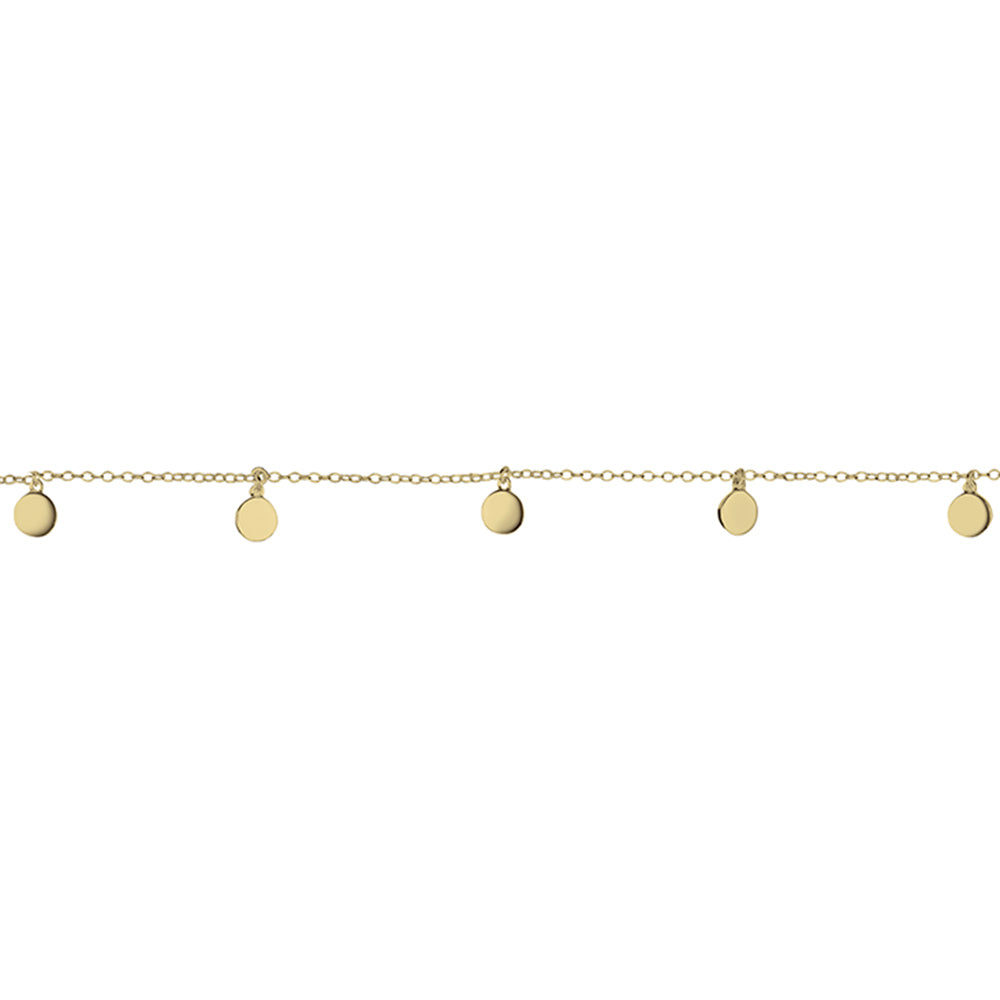 Sterling silver circle pendant bracelet