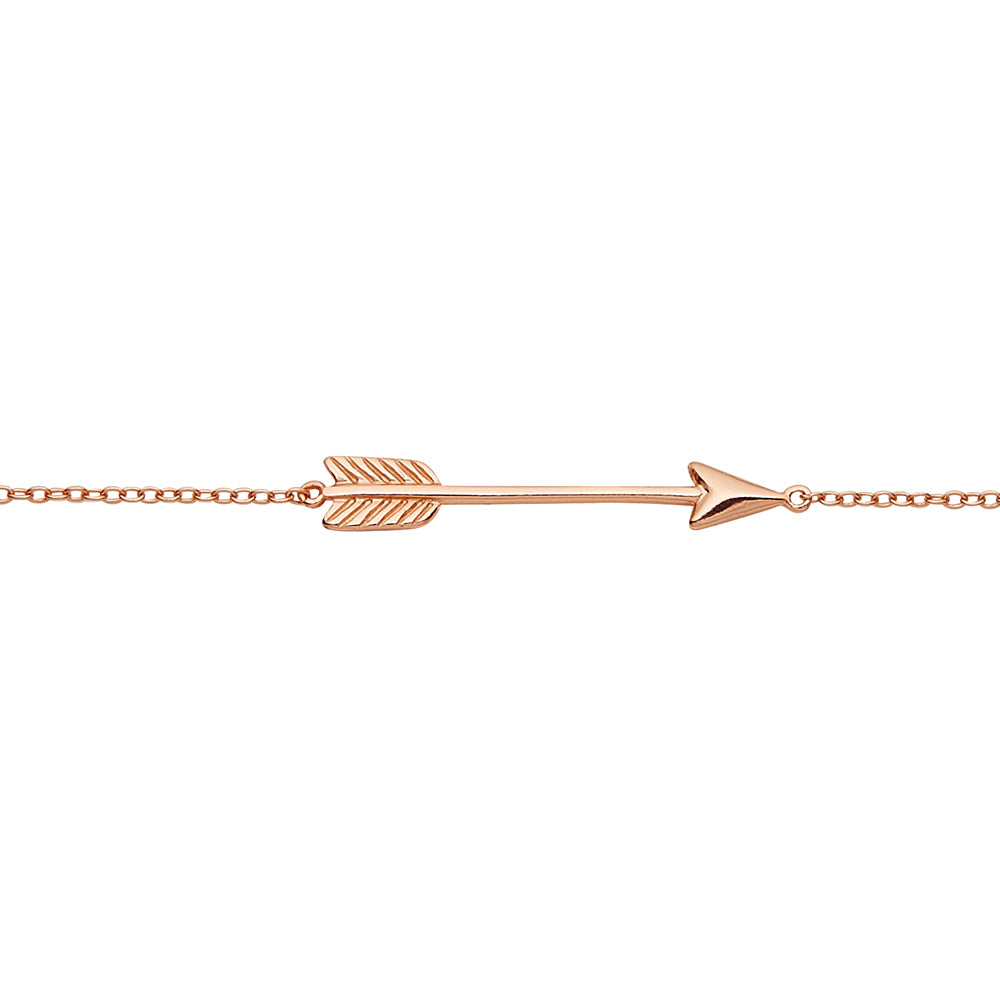 Sterling silver fine arrow bracelet