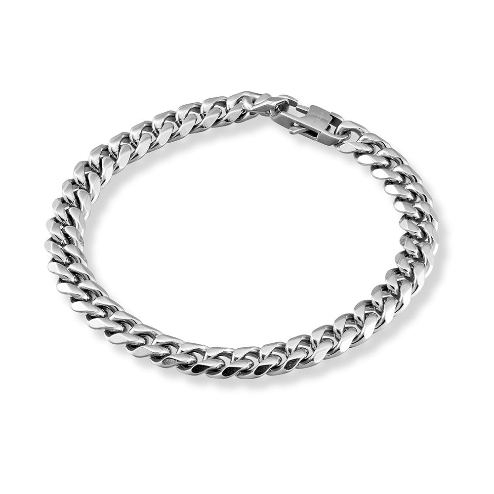Blaze stainless steel men’s 8MM cuban link bracelet
