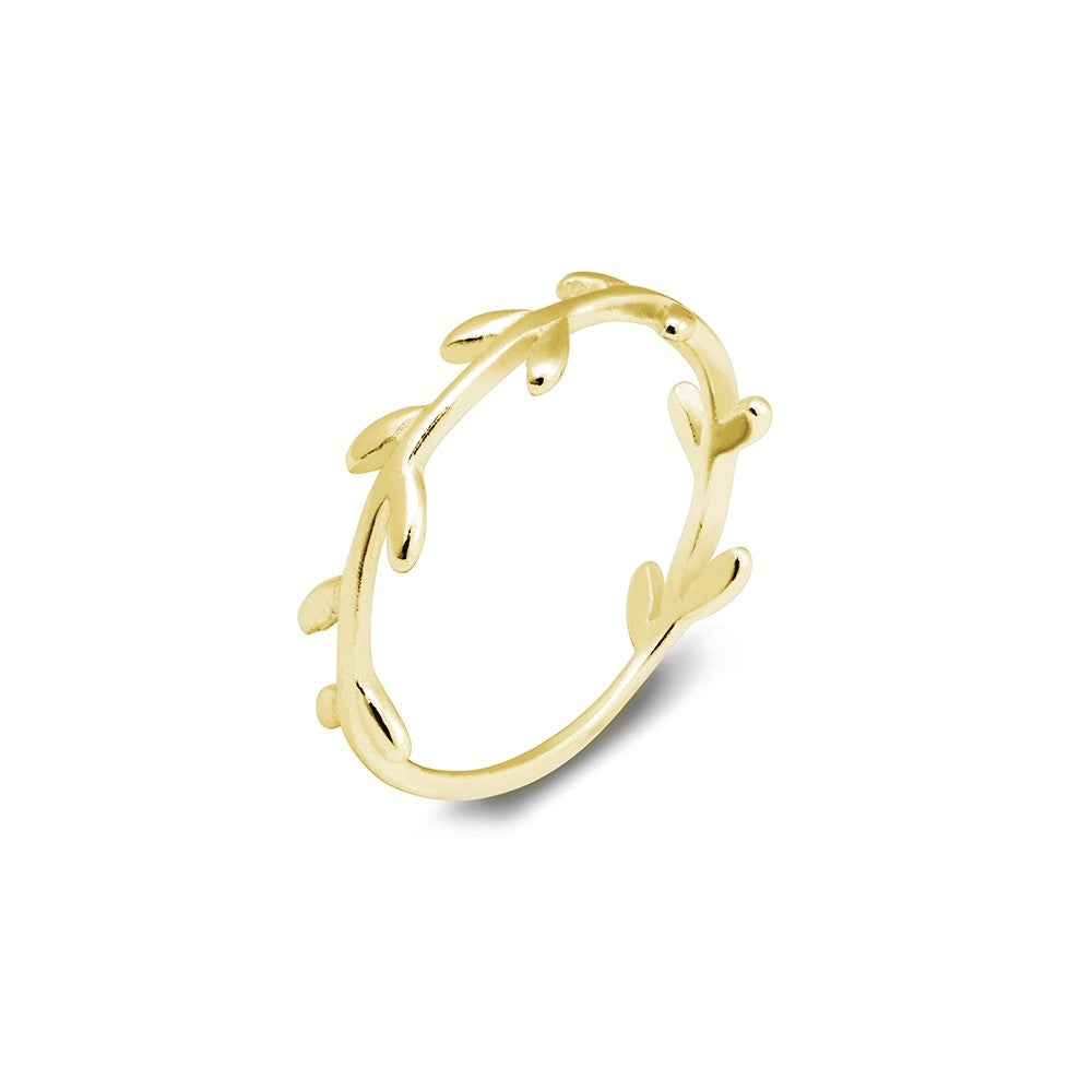 Sterling silver wreath ring