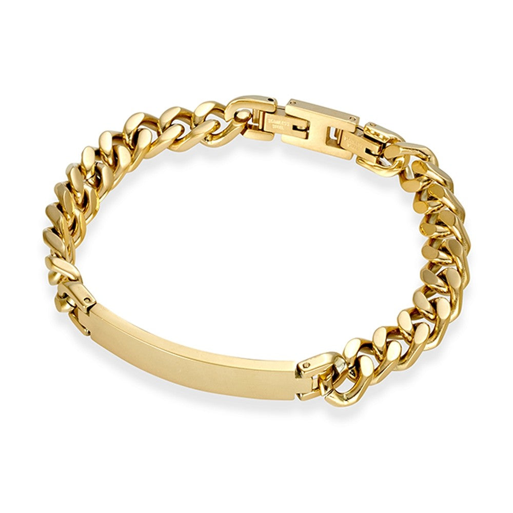 Blaze stainless steel men’s 8MM Cuban link ID bracelet