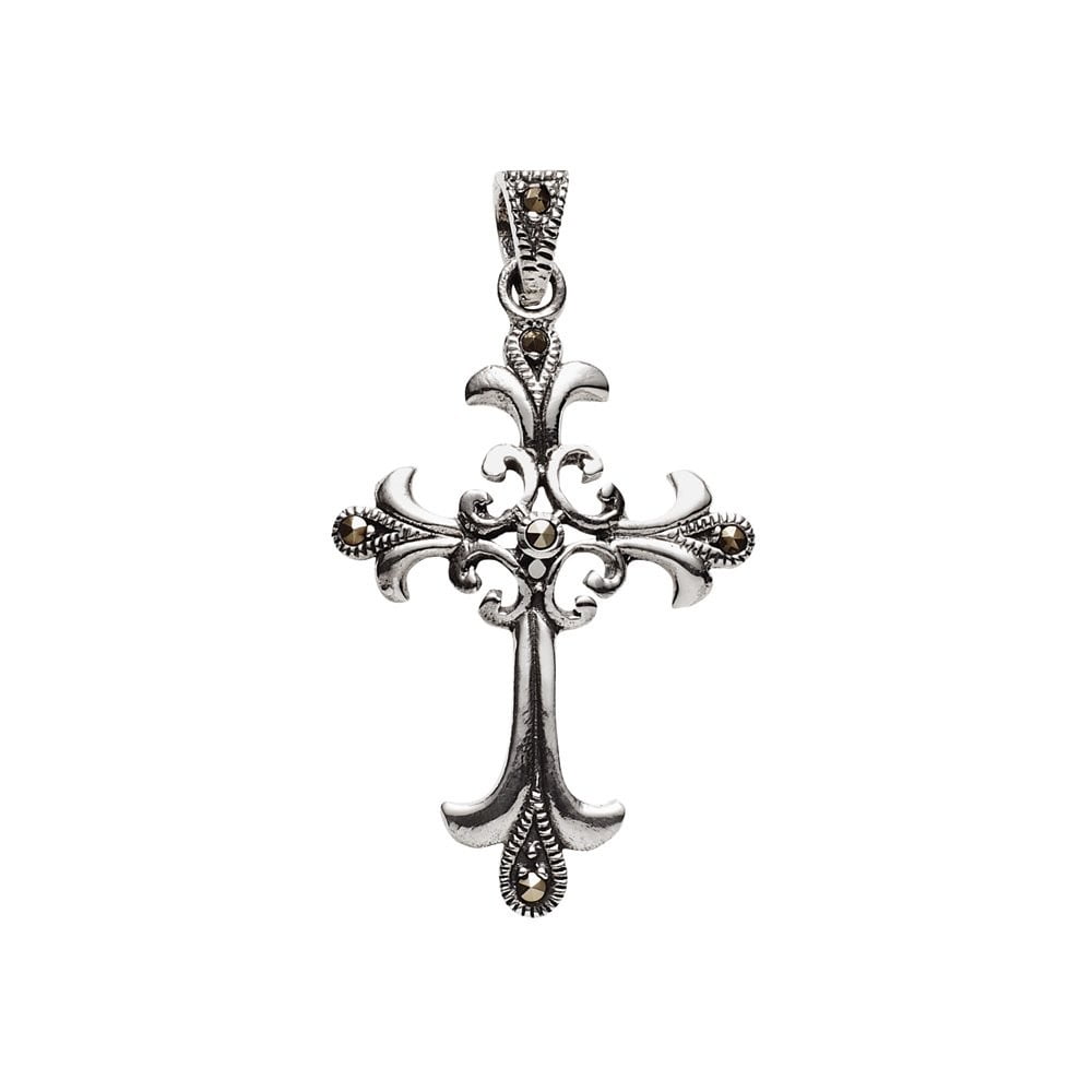 Sterling silver marcasite cross
