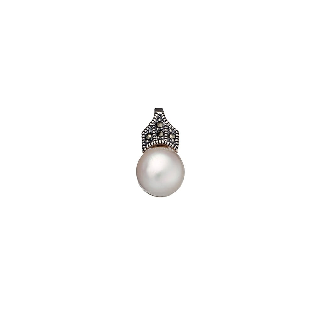 Sterling silver, marcasite and FWP pendant