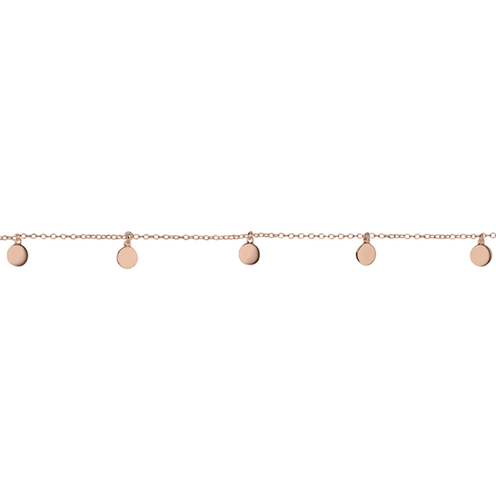 Sterling silver circle pendant bracelet