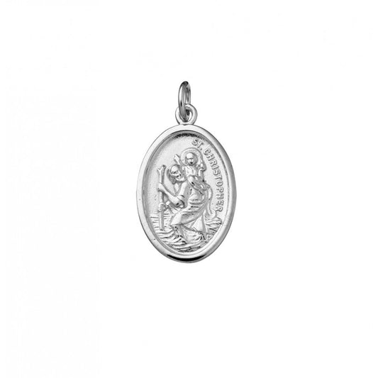 Sterling silver St. Christopher medallion pendant