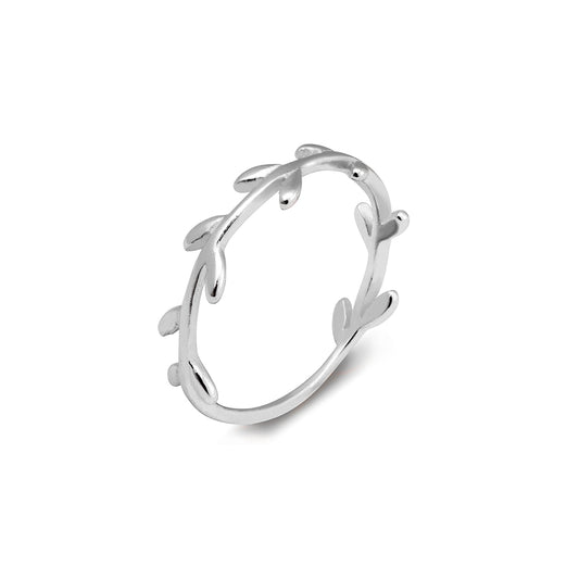 Sterling silver wreath ring