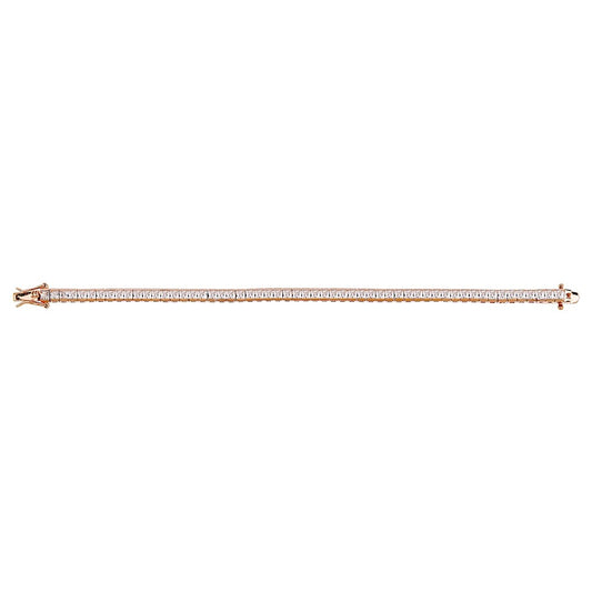 Sterling silver square white CZ tennis bracelet with overlapping setting
