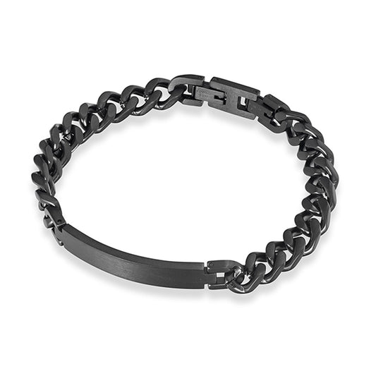 Blaze stainless steel men’s 8MM Cuban link ID bracelet