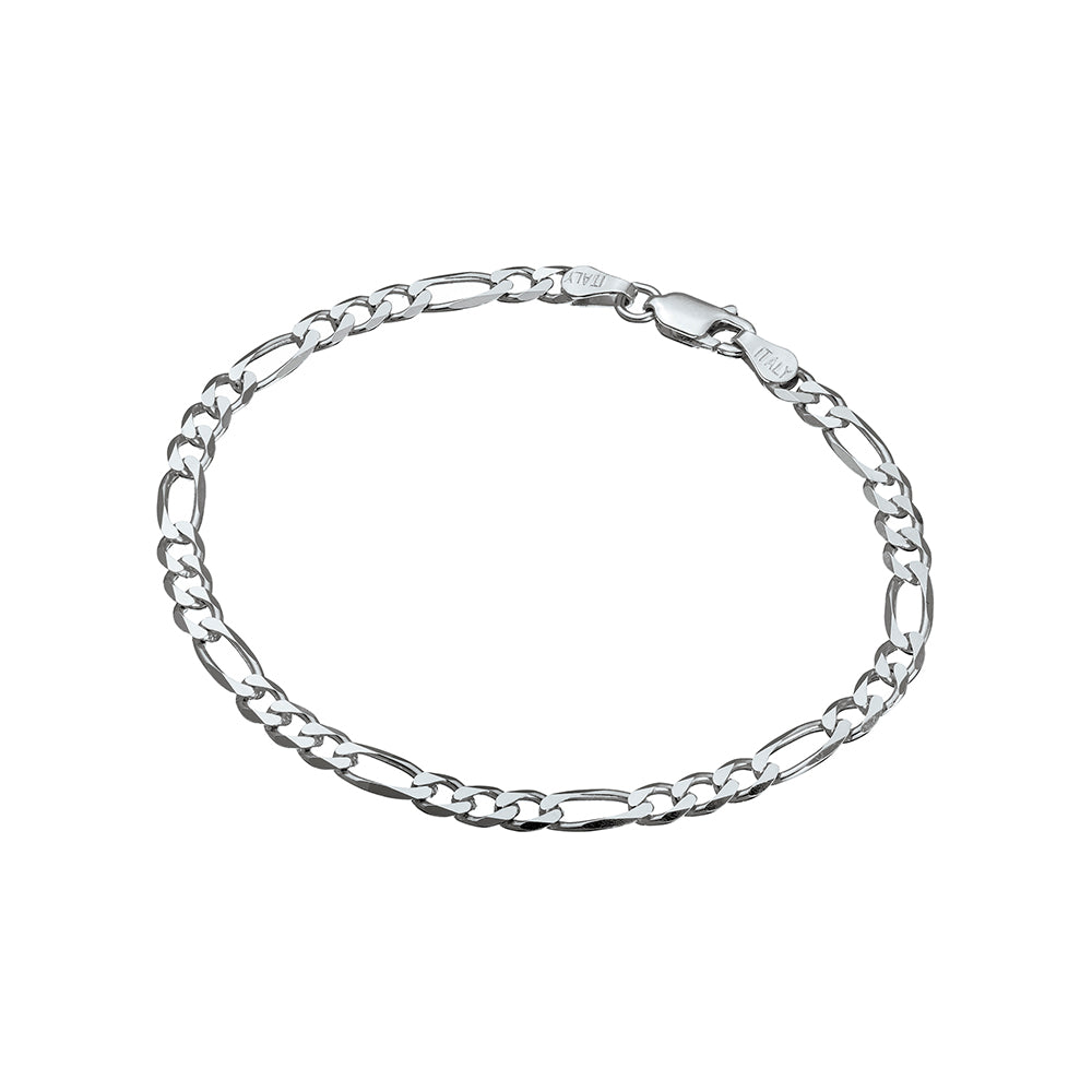 Sterling Silver figaro link bracelet