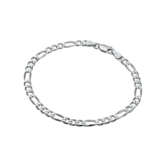 Sterling Silver figaro link bracelet