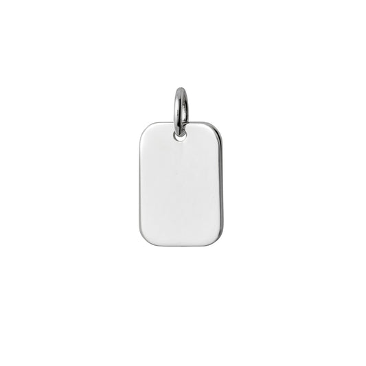 Sterling Silver plain rectangle pendant