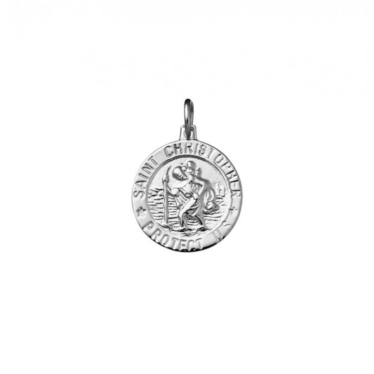Sterling silver St. Christopher medallion pendant