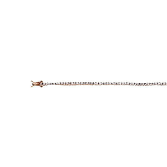 Sterling silver petite round white CZ tennis bracelet