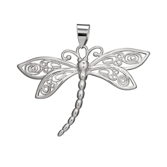 Sterling silver dragonfly pendant