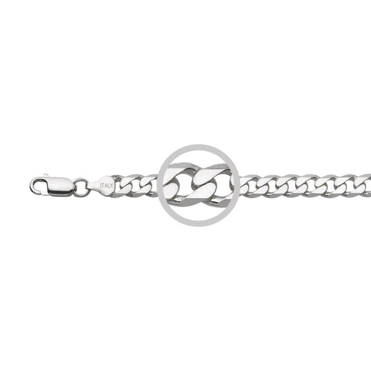 Sterling Silver 7MM curb link chain