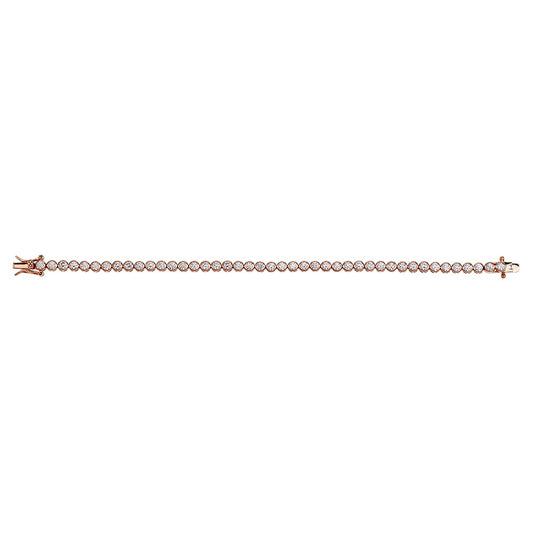 Sterling silver petite round white CZ tennis bracelet