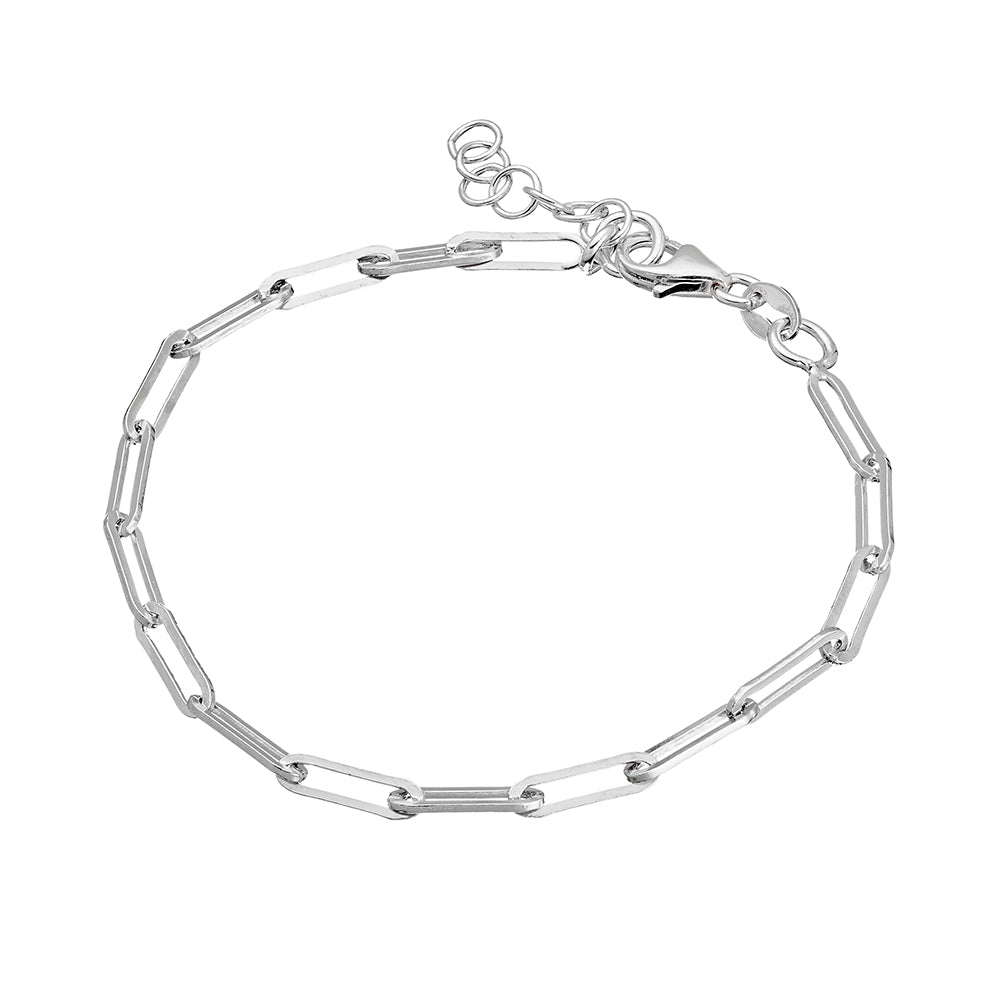 Sterling silver 10MM paperclip link chain bracelet