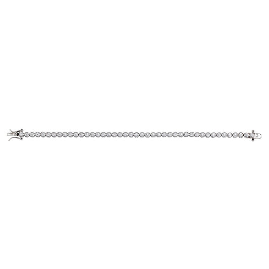 Sterling silver round white CZ tennis bracelet