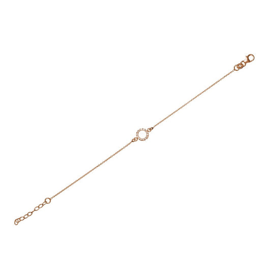 Sterling silver CZ circle bracelet