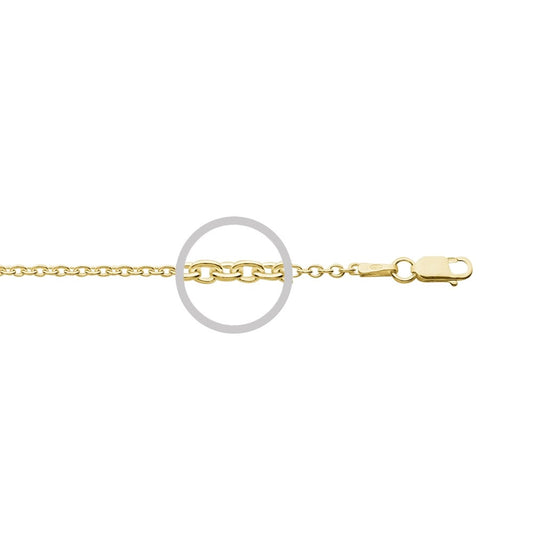 Sterling silver gold plated 1MM trace chain