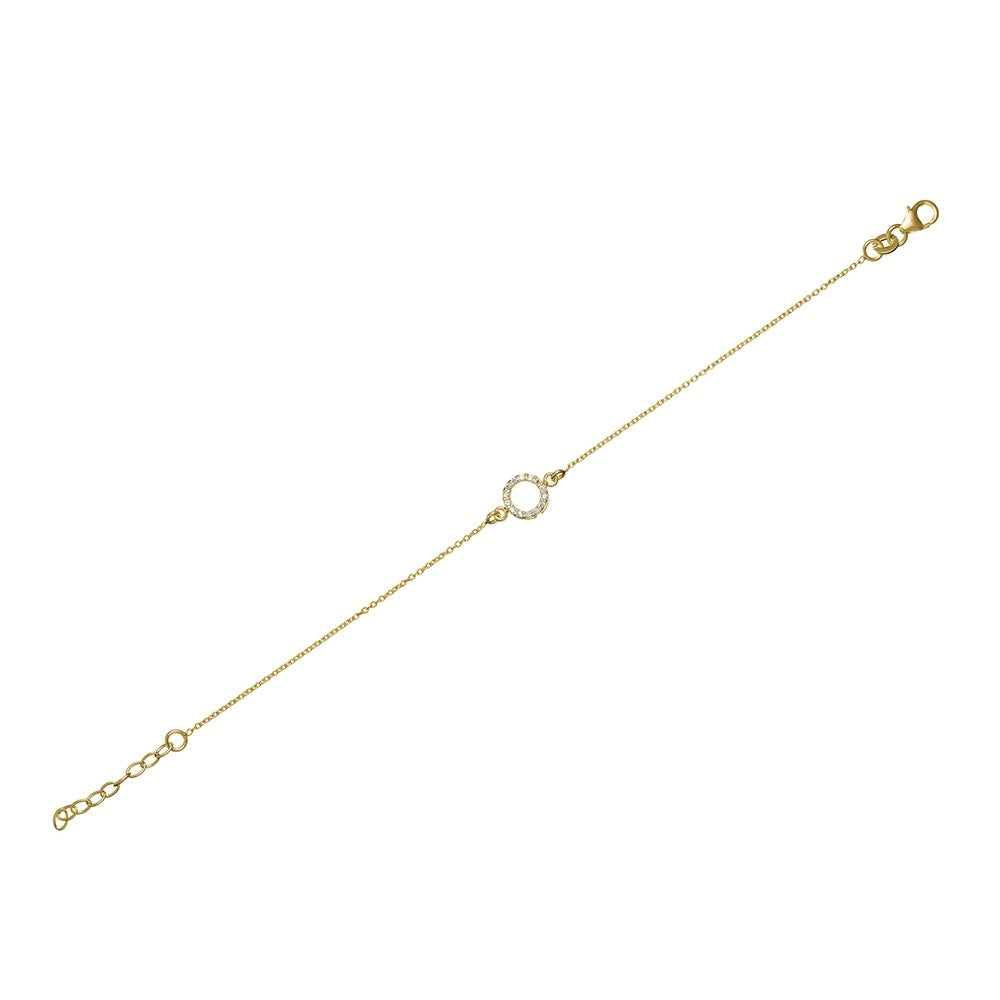 Sterling silver CZ circle bracelet