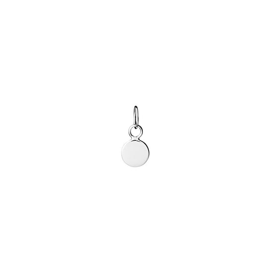 Sterling silver mini disc pendant