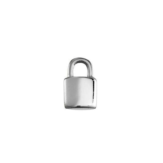 Sterling silver solid padlock pendant