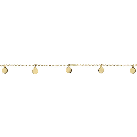 Sterling silver circle pendant bracelet
