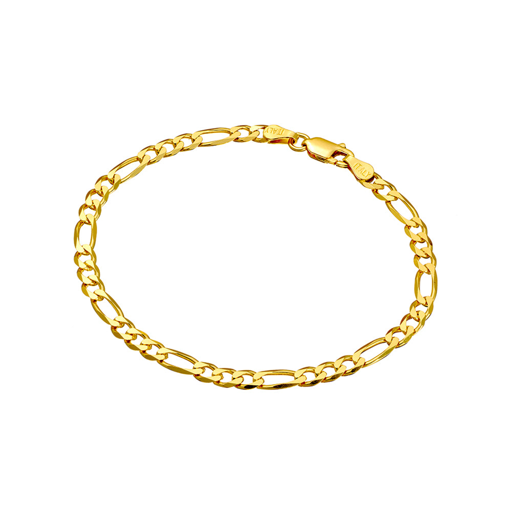 Sterling Silver figaro link bracelet