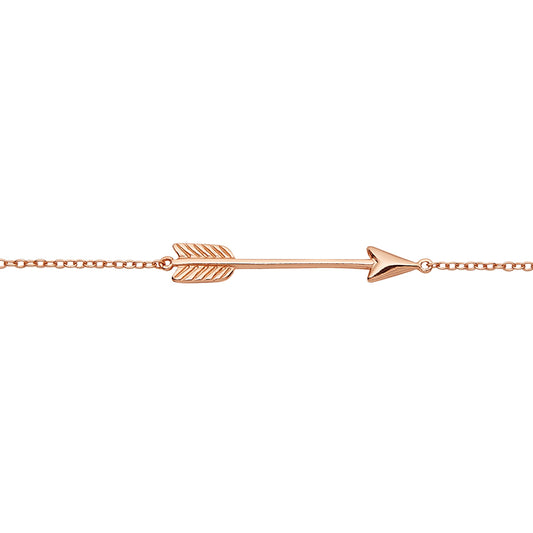 Sterling silver fine arrow bracelet