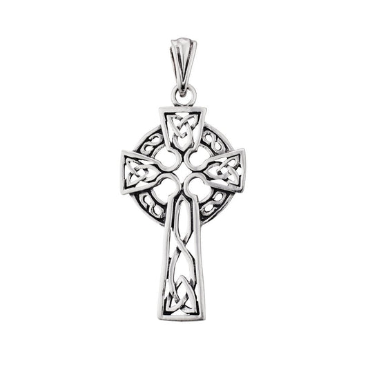 Sterling silver pattern cross with celtic design