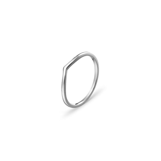 Sterling silver fine peak ring