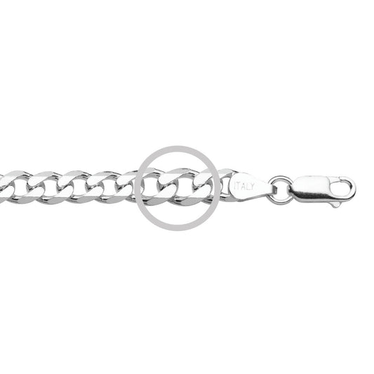 Sterling silver heavy 5MM curb chain
