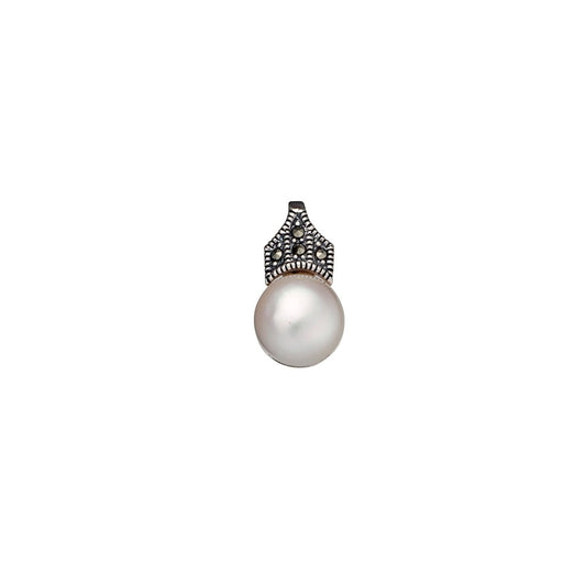 Sterling silver, marcasite and FWP pendant