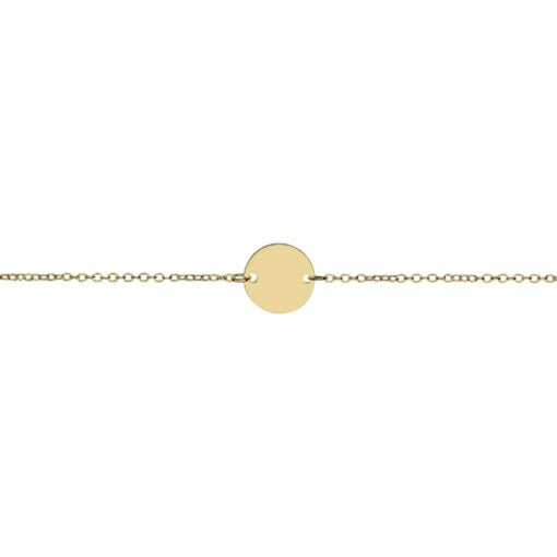 Sterling silver flat disc bracelet