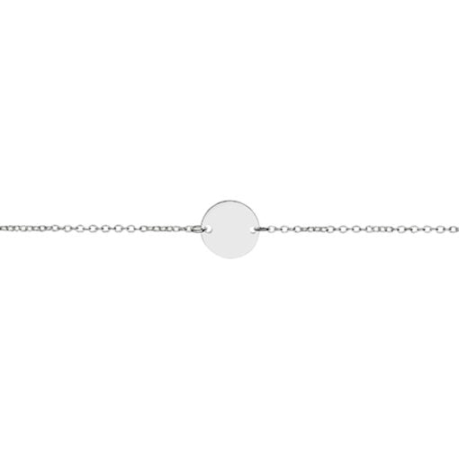 Sterling silver flat disc bracelet